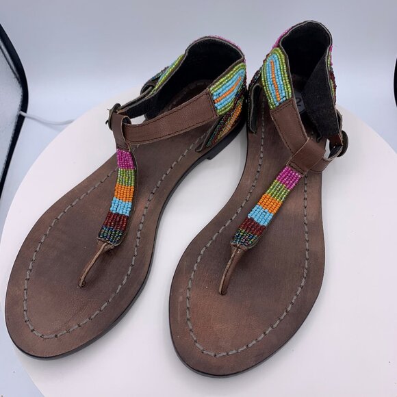 Scala natural straw hat, applied shells, straw flowers, adjustable hatband, EUC - Picture 15 of 16